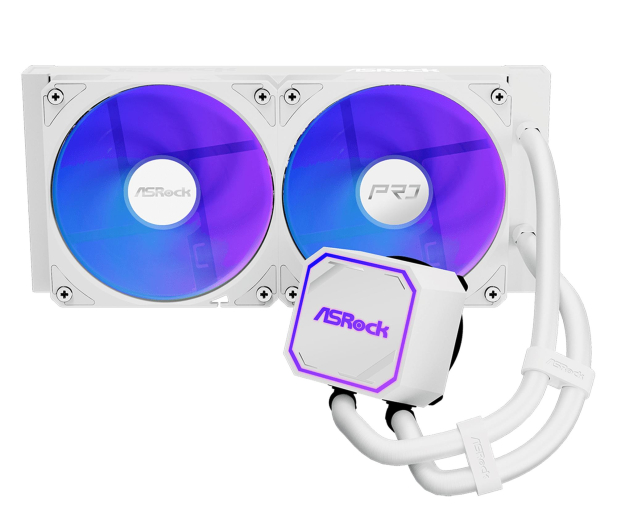 ASRock Pro White 240 ARGB 2x120mm - 1502296 - zdjęcie 2